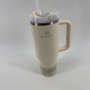Stanley Quencher H2.0 Tumbler 40 oz White with Straw‎ & Handle